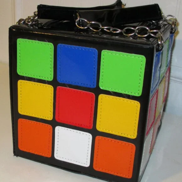 Rubik's Cube Kitch Novelty Bag Rubix NEW - Picture 4 of 5